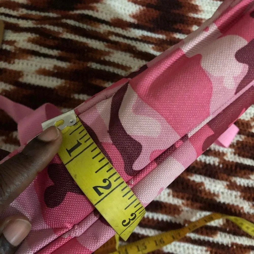 Y2K Pink Camouflage Crossbody Messenger Laptop School Work Book Bag FairyGrunge
